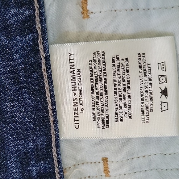 Citizens of Humanity GIA HIGH RISE ANKLE STRAIGHT LEG IN RESTLESS Size 27 Button - Picture 6 of 16